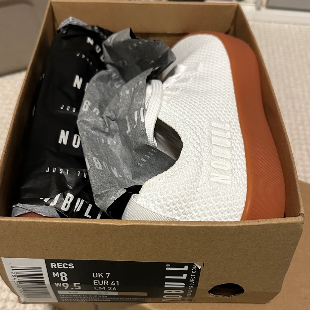 NOBULL White and Brown Athletic Shoes